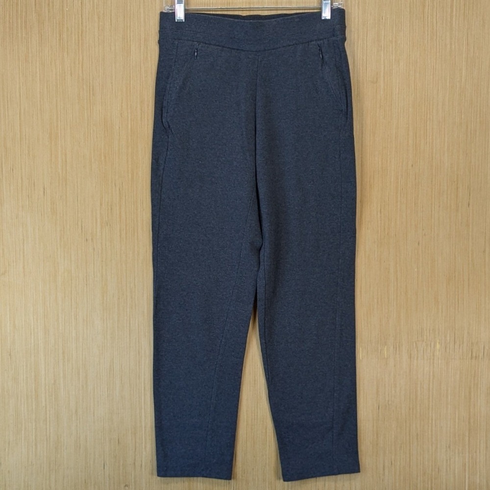 T by Talbots Straight Leg Yoga Pant Small Gray Soft Knit Cotton Blend Athleisure